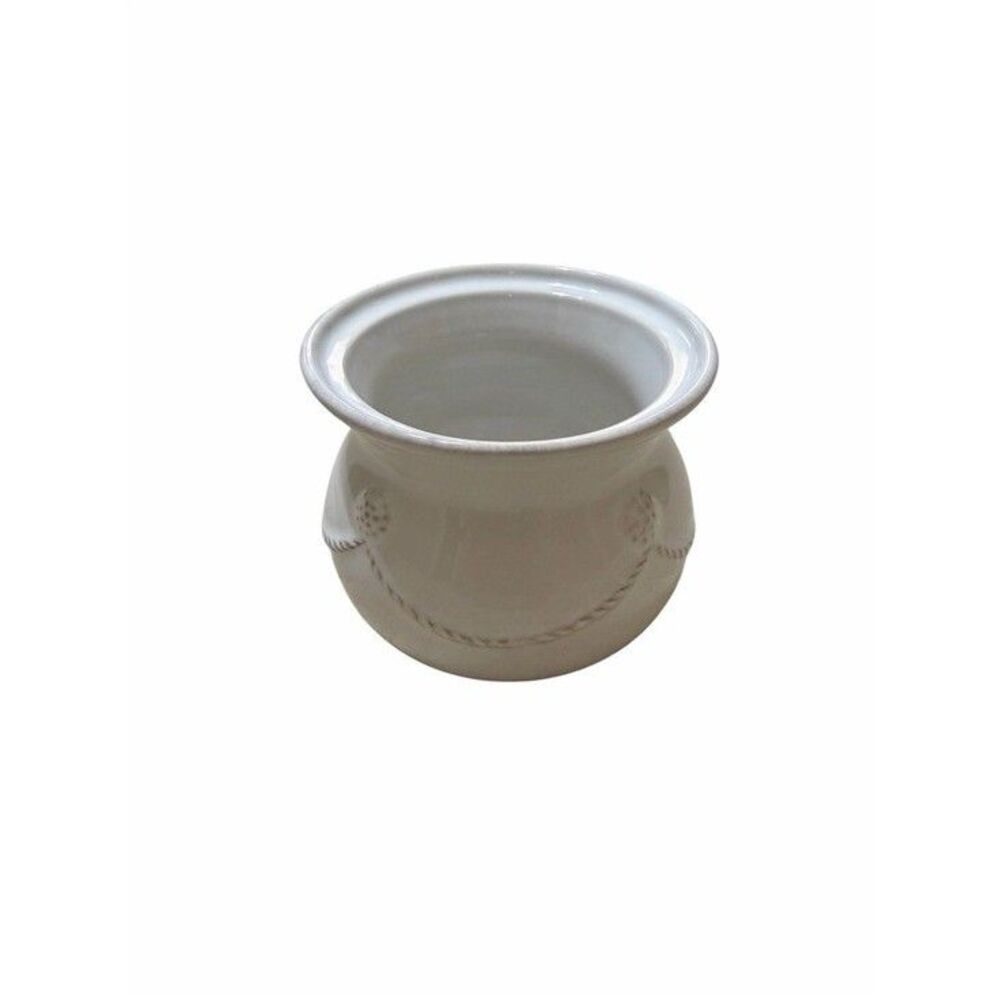 Juliska Berry & Thread Sugar Bowl 4.5" H Whitewash Ceramic Rope Detail - No Lid